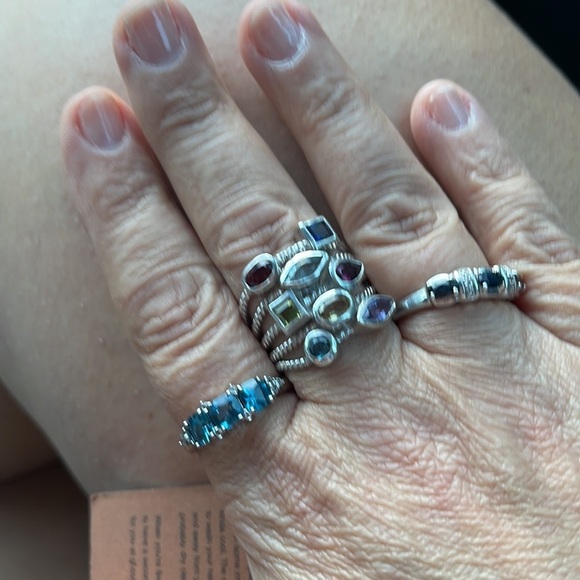 Sterling silver multi stone ring - Picture 3 of 4